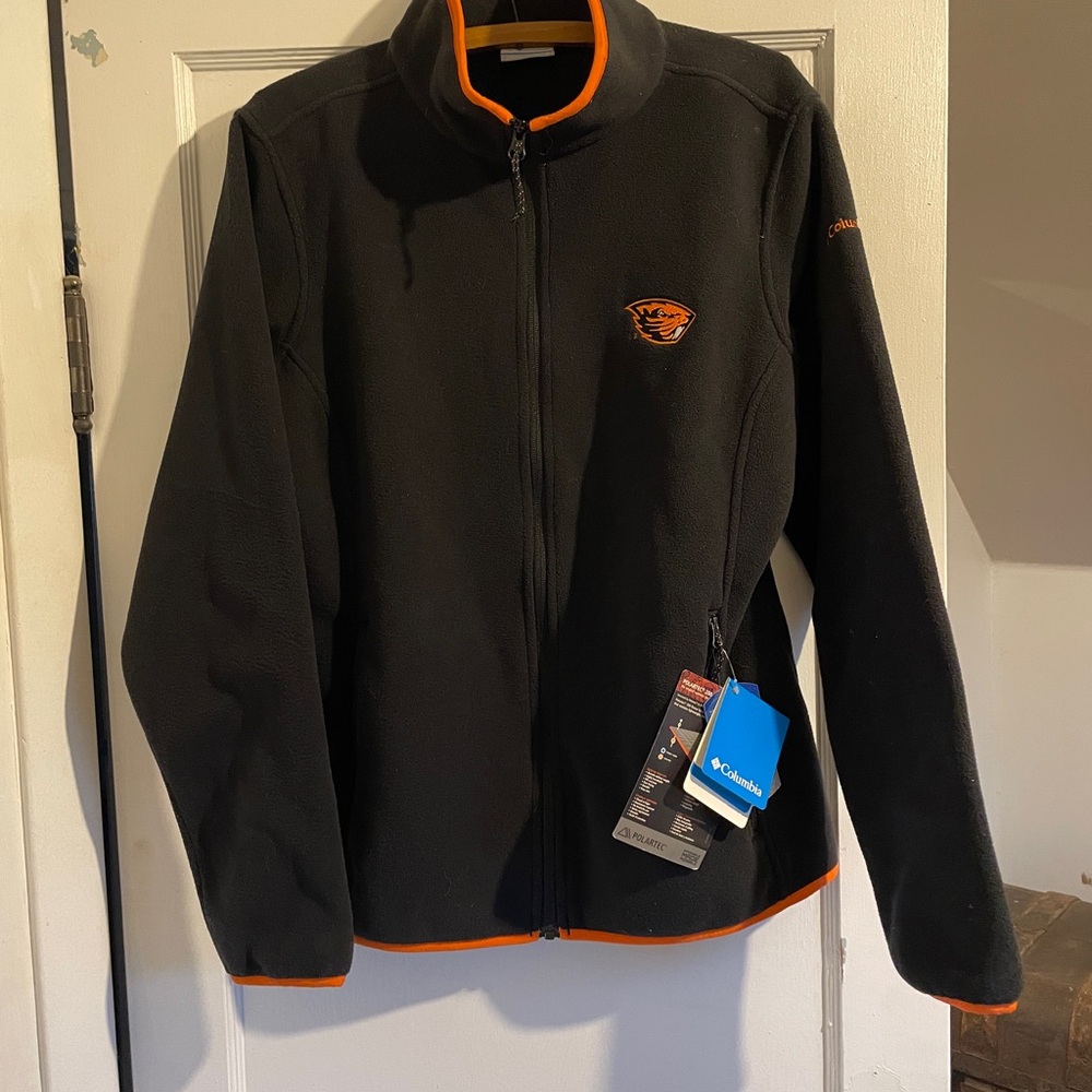 Columbia Men's Black Jacket with Orange Trim